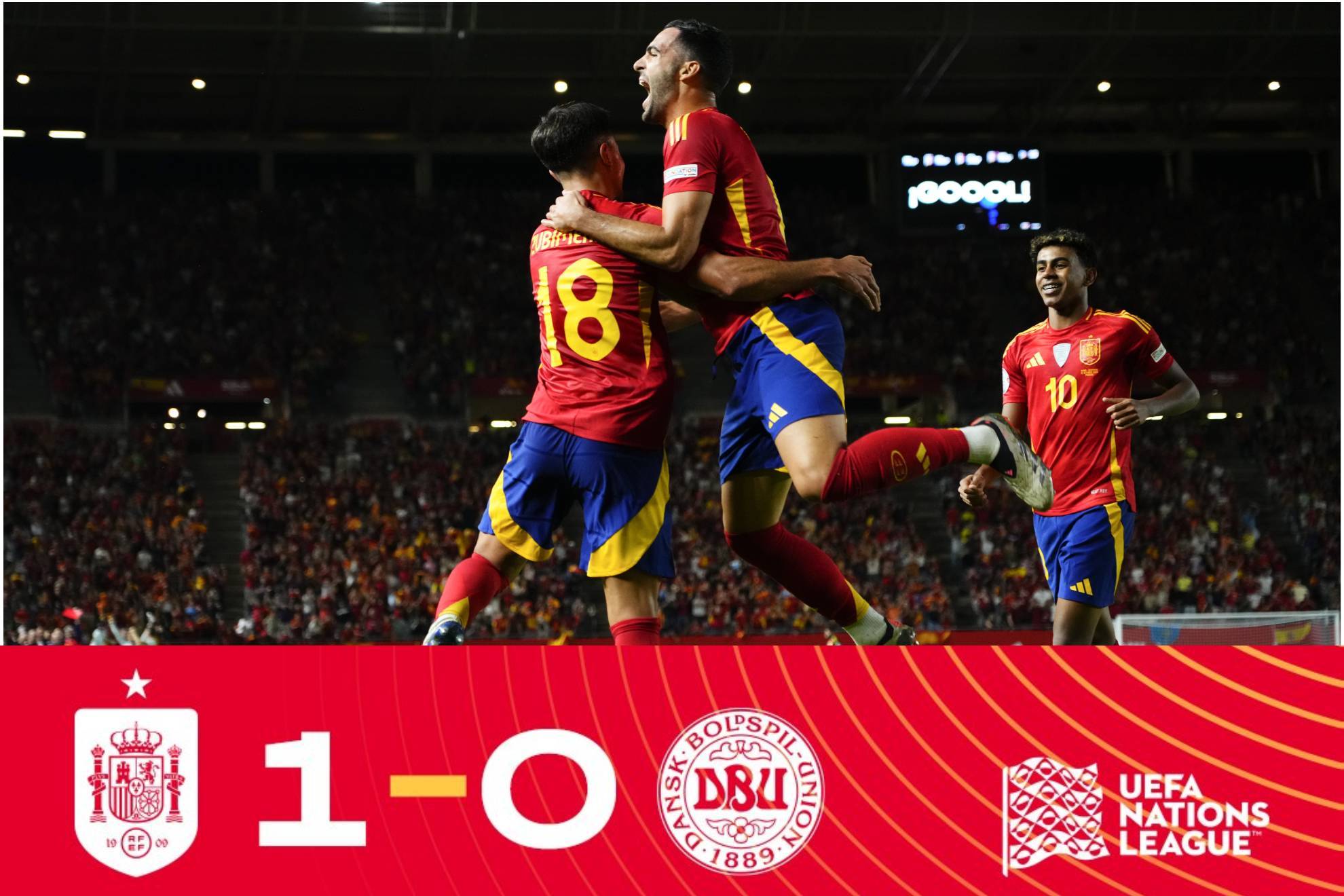 España se impone ante Dinamarca