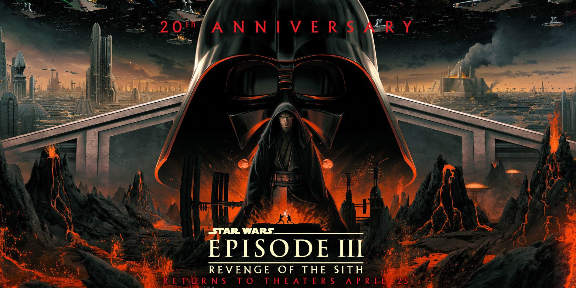 Póster de Star Wars Revenge of The Sith por su 20 aniversario.